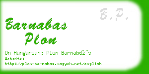 barnabas plon business card